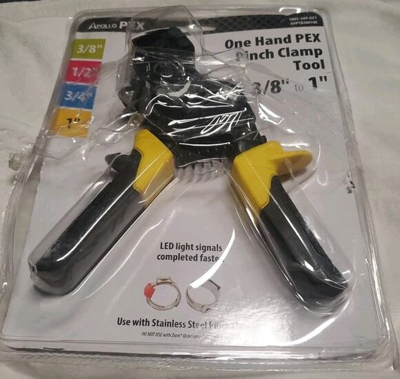 Apollo Other - 3/8 to 1" PEX‑B Pinch Clamp Tool One‑Hand Plumbing Crimp Tool 1002‑509‑021